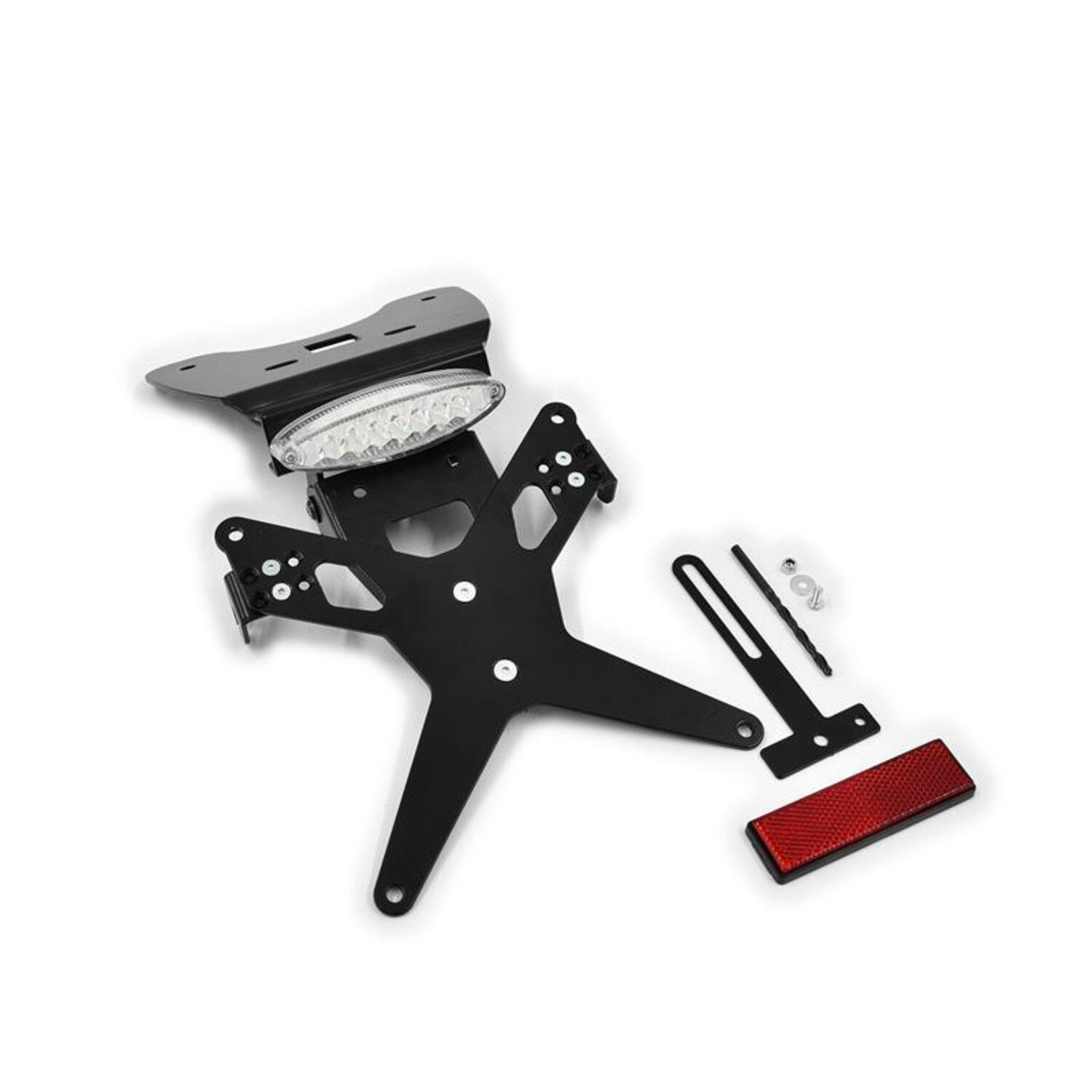 Zieger License plate bracket X-Line, Black, Matte
