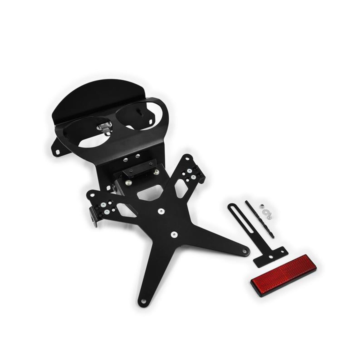 Zieger License plate bracket X-Line, Black, Matte