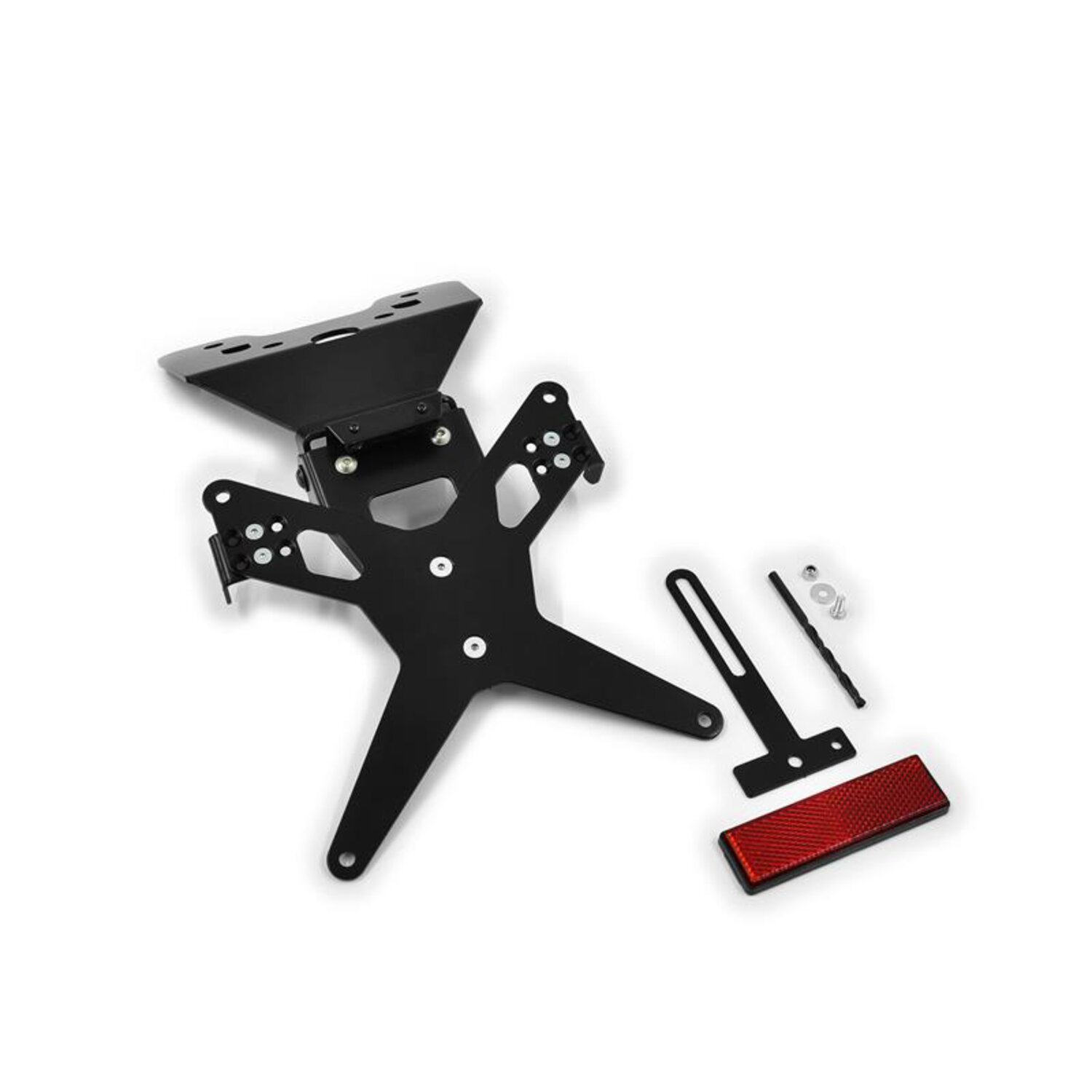 Zieger License plate bracket X-Line, Black, Matte
