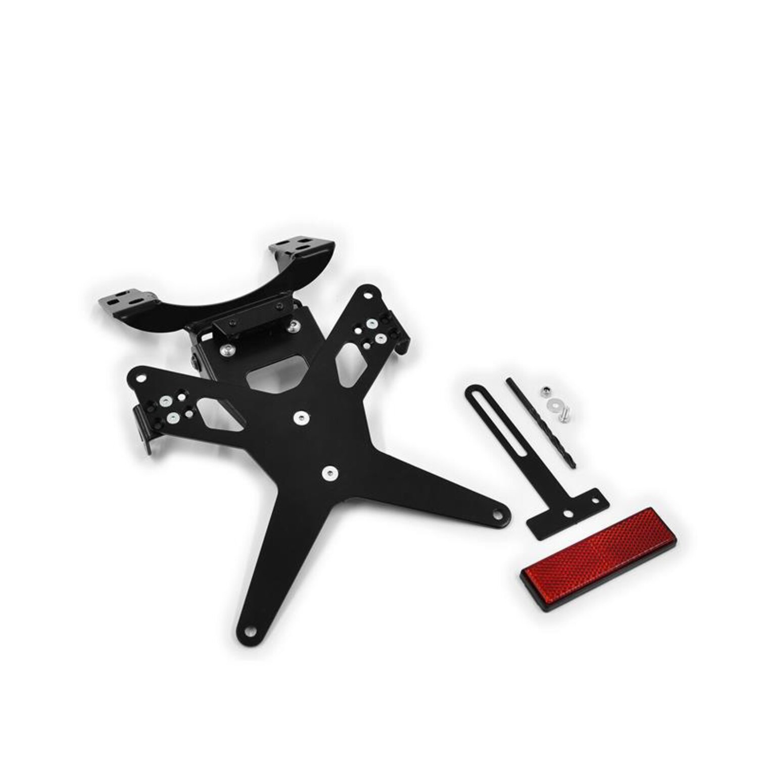 Zieger License plate bracket X-Line, Black, Matte