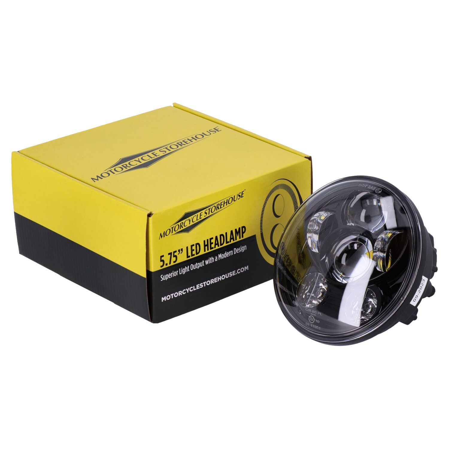 Bright, 5-3/4" LED headlamp unit, Black