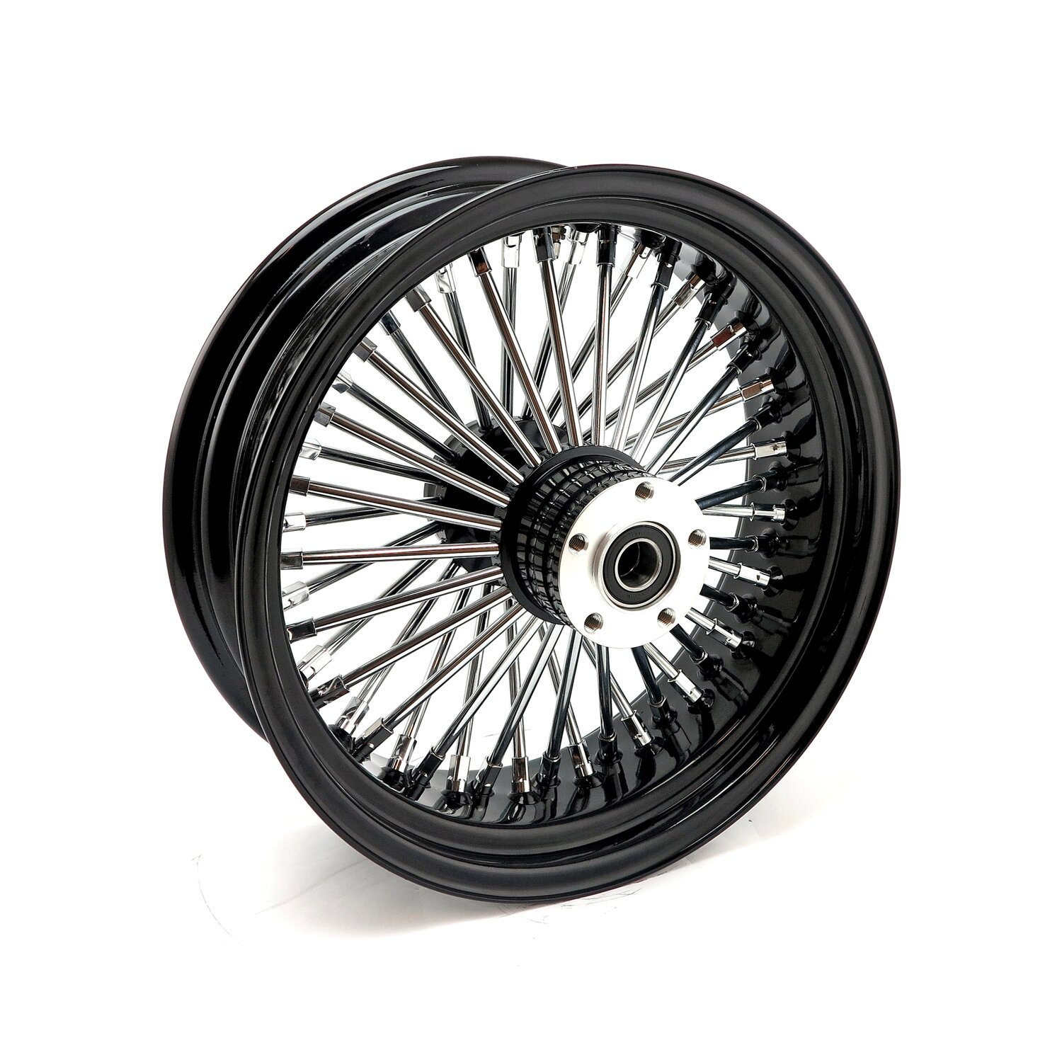 MCS radial 48 fat spoke rear wheel 5.50 x 16, Black