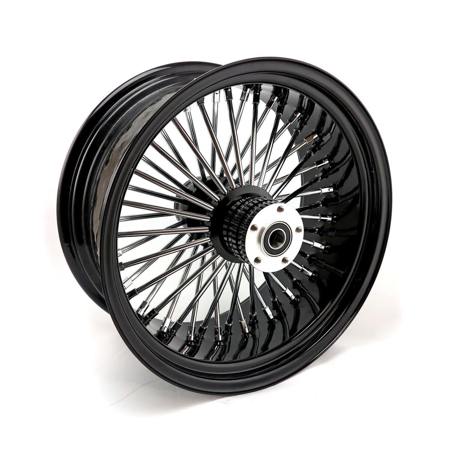 MCS radial 48 fat spoke rear wheel 8.50 x 18, Black