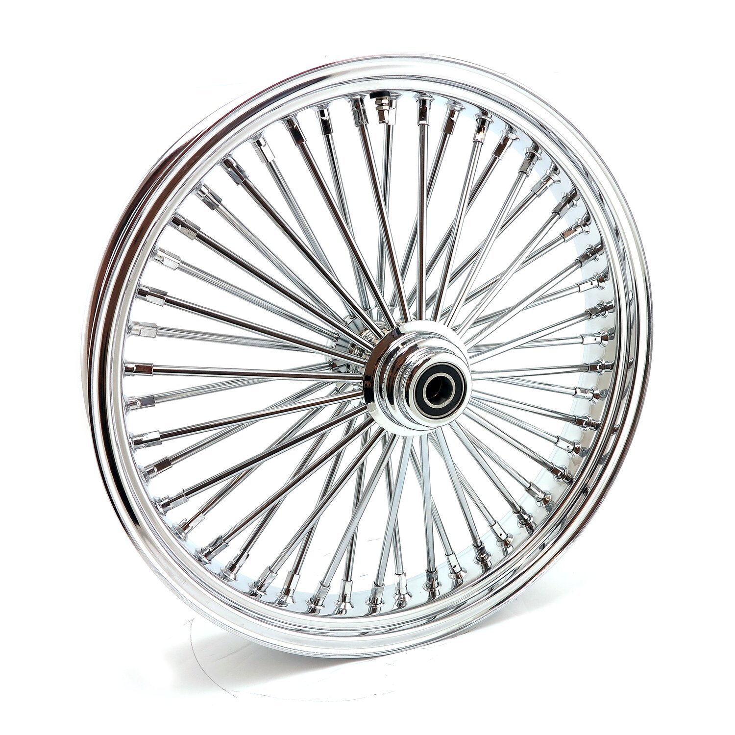 MCS radial 48 fat spoke front wheel 3.50 x 21 SF chrome, Silver