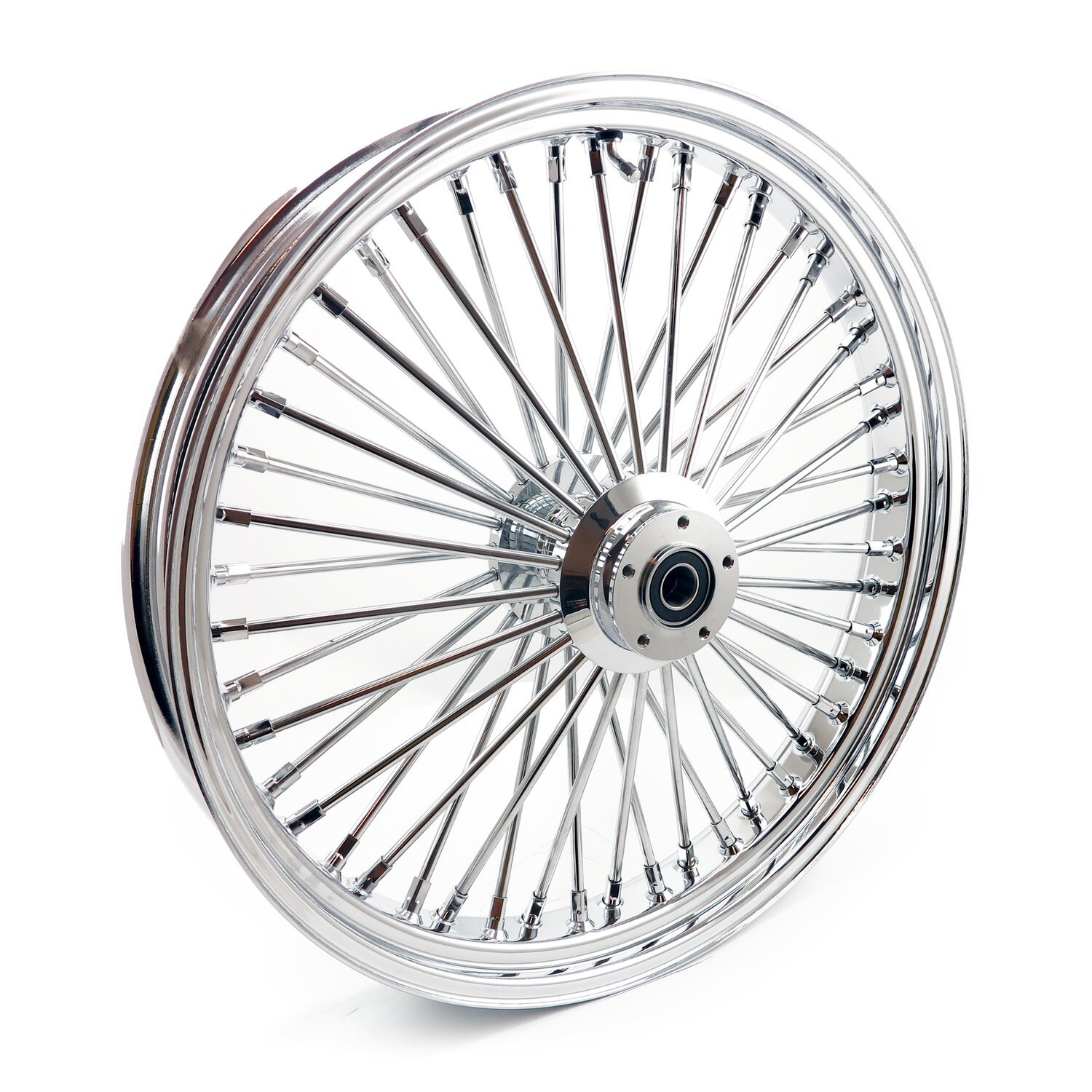MCS radial 48 fat spoke front wheel 3.50 x 23 DF chrome