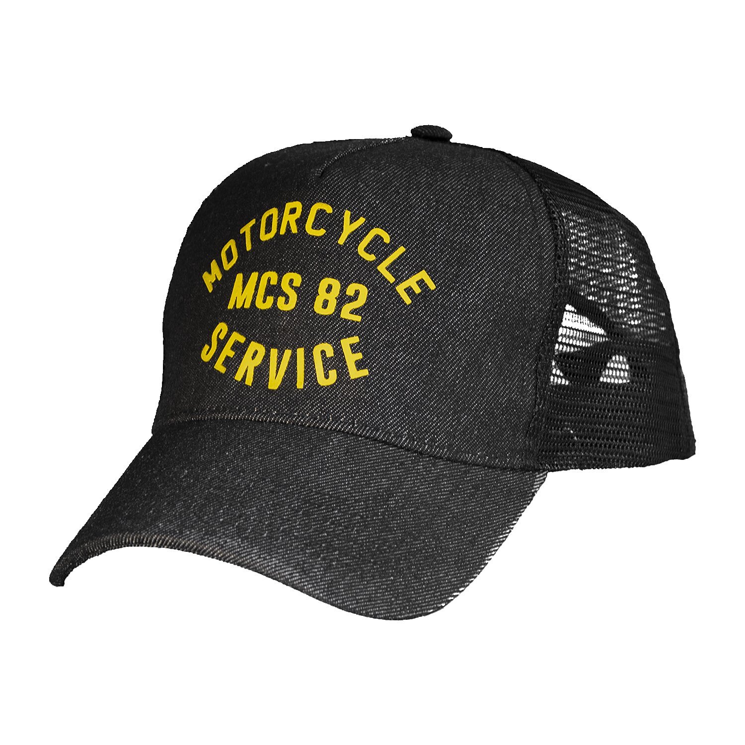 MCS service trucker cap black denim