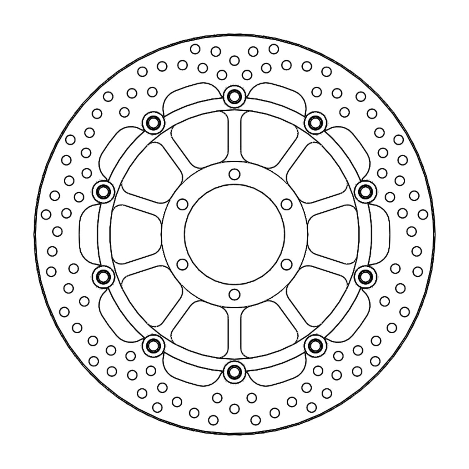 Moto-Master Halo series floating brake rotor