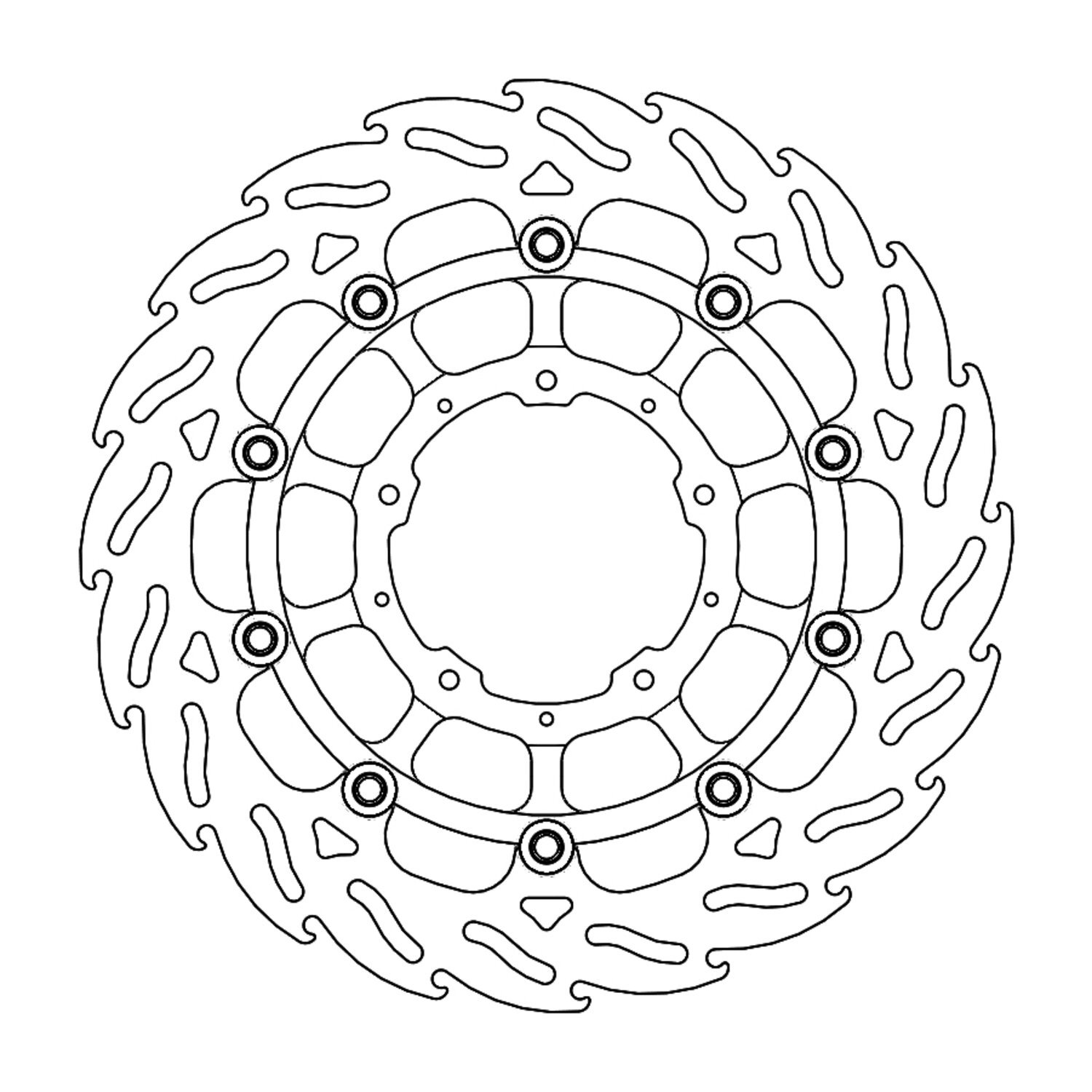 Moto-Master Flame series floating brake rotor