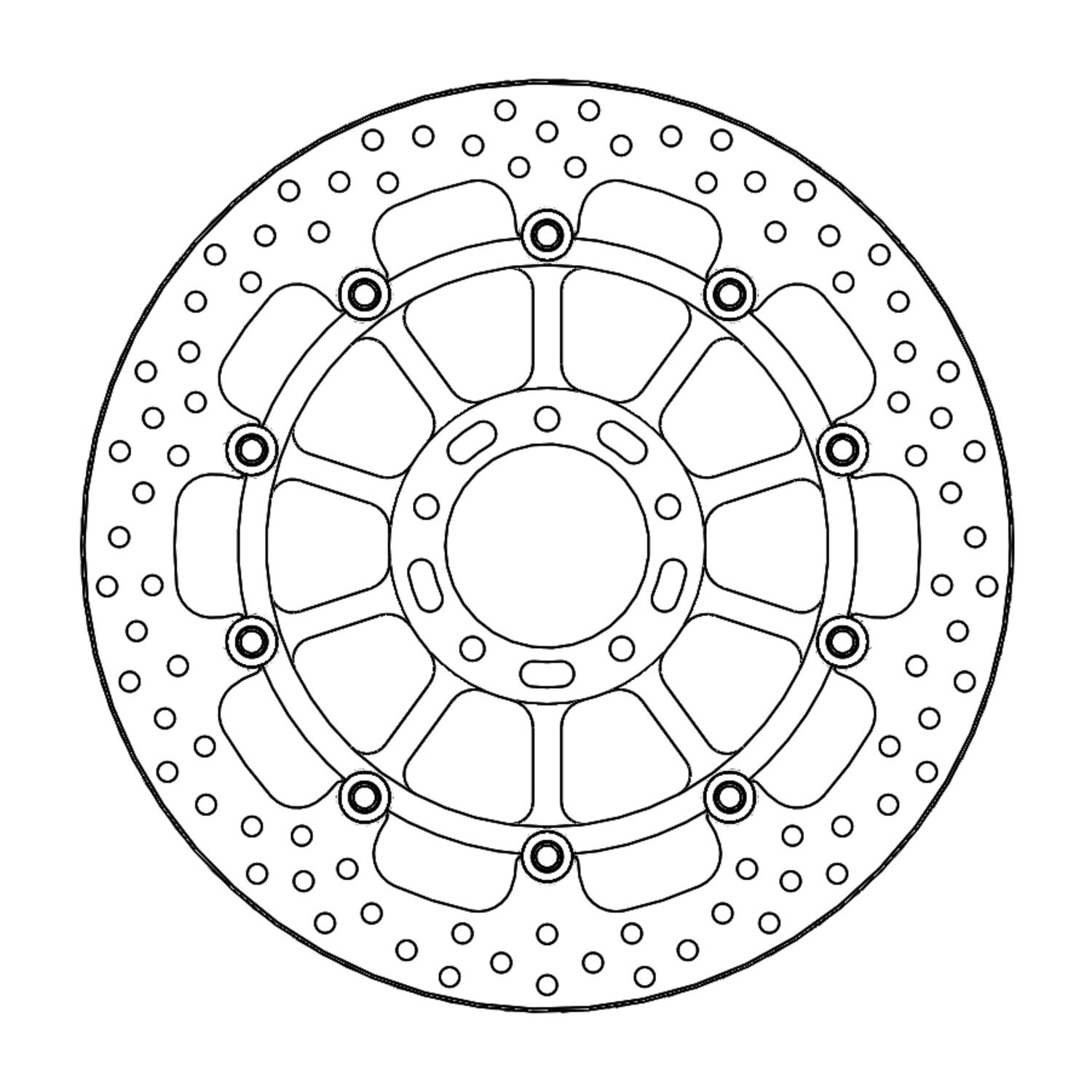 Moto-Master Halo series floating brake rotor