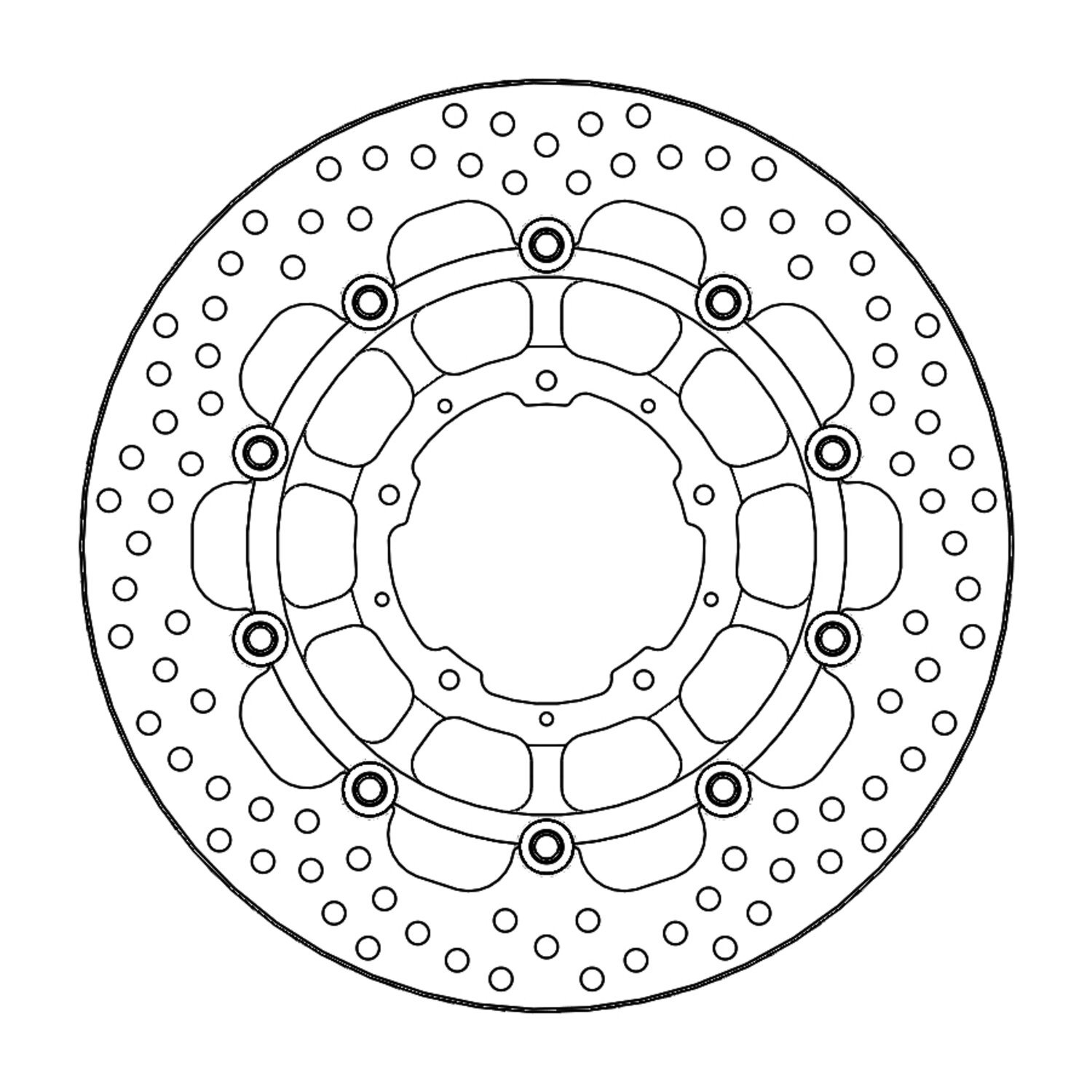 Moto-Master Halo series floating brake rotor