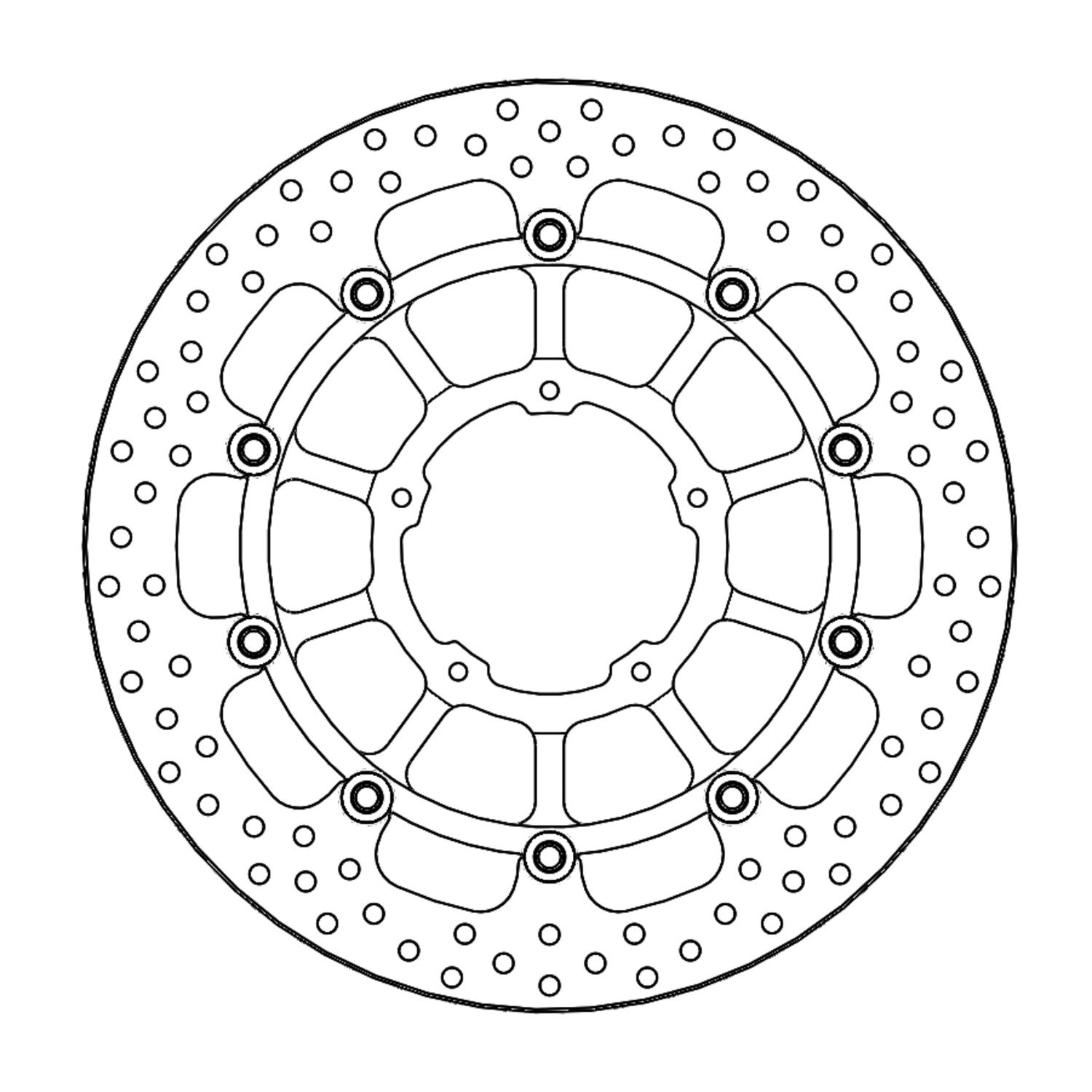Moto-Master Halo series floating brake rotor
