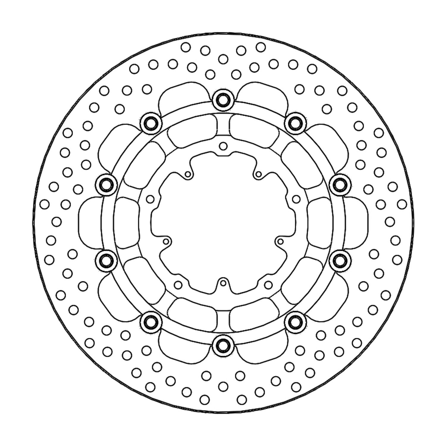 Moto-Master Halo series floating brake rotor