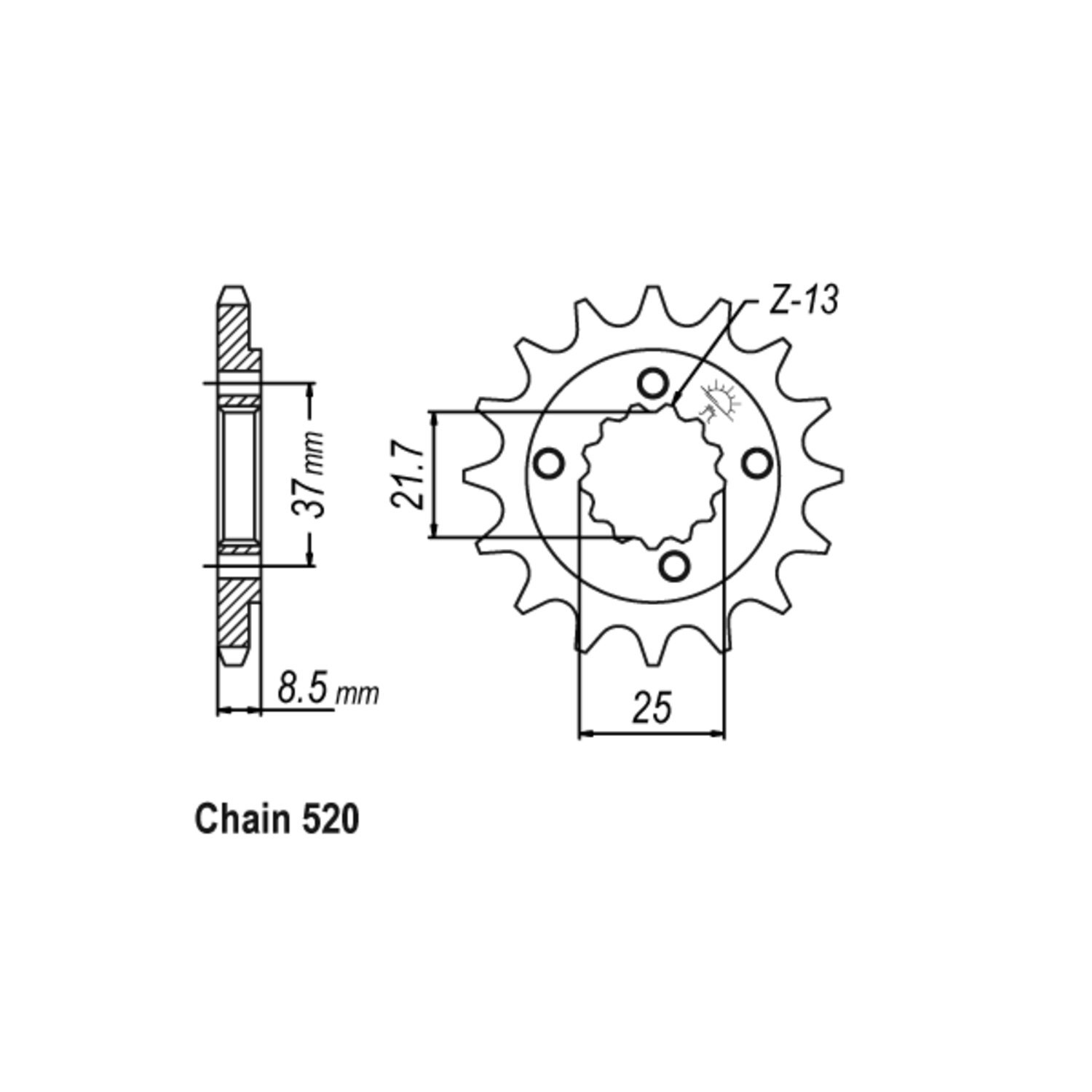 JT Front Sprocket 1309.15