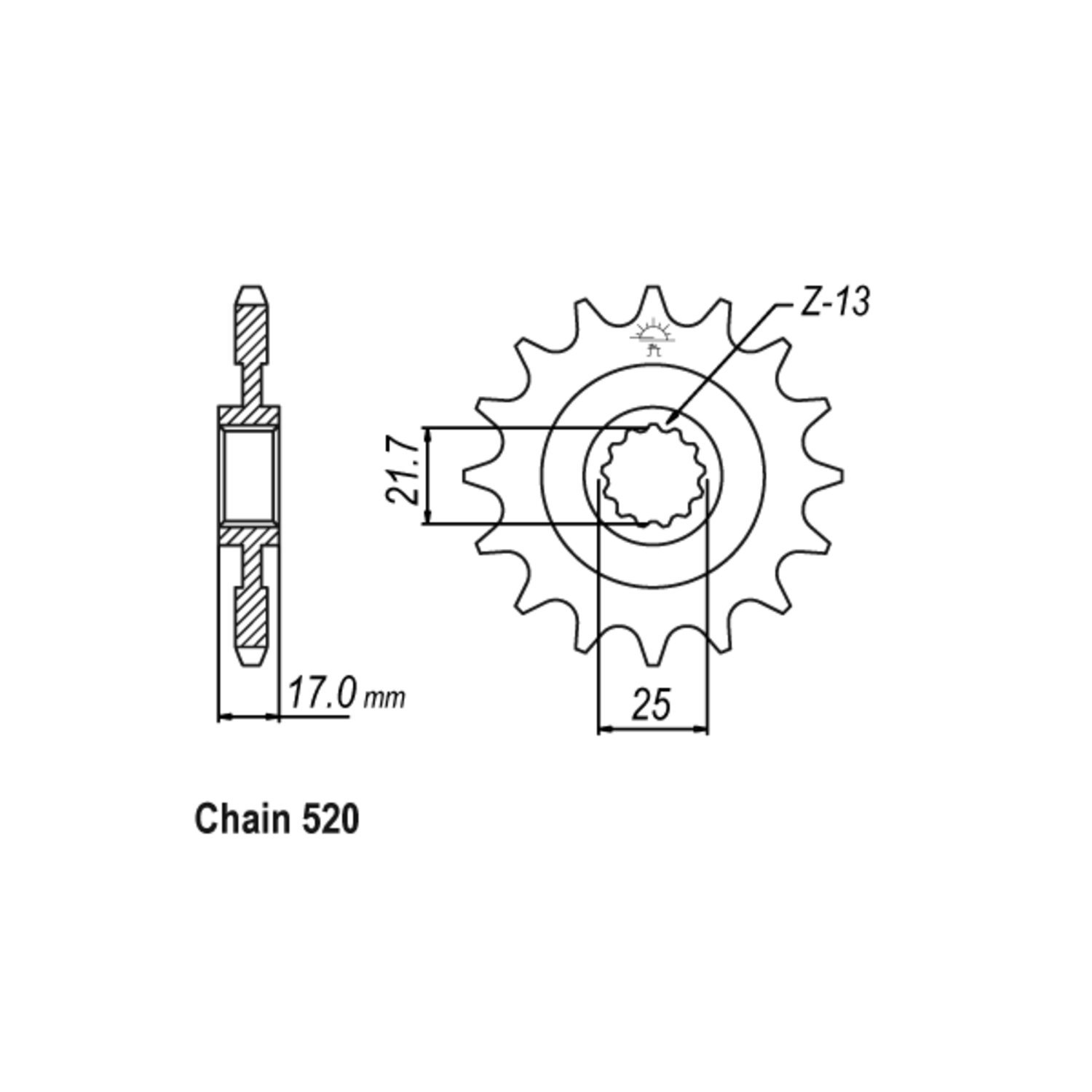JT Front Sprocket 1381.15