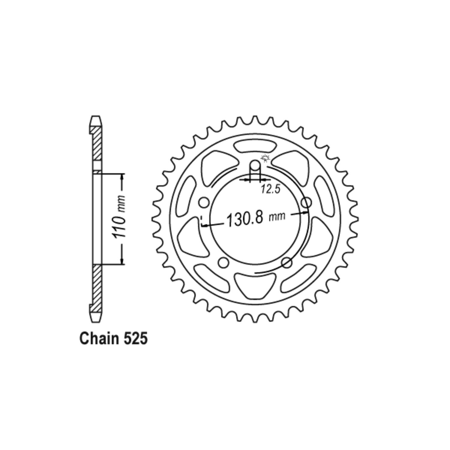JT rear sprocket 7.45