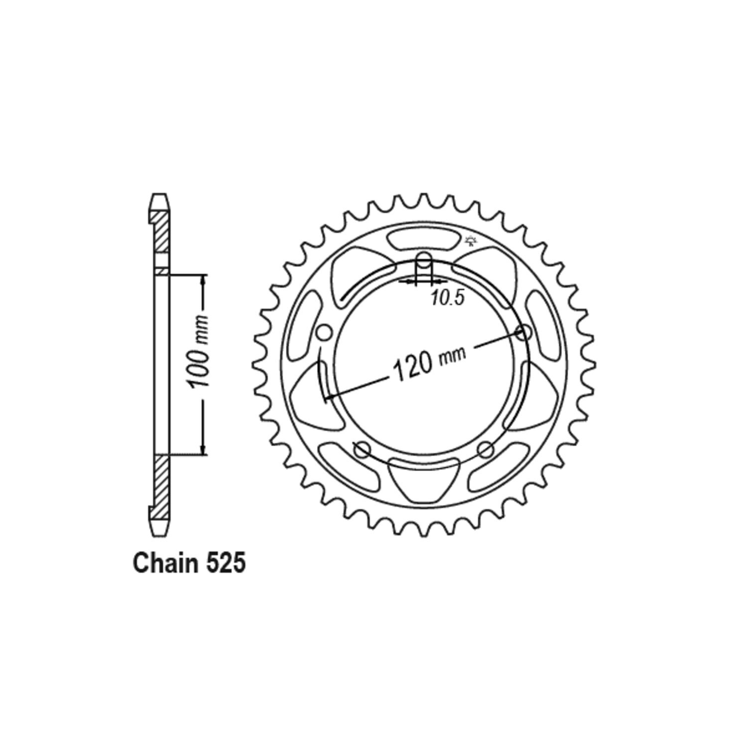 JT rear sprocket 713.42