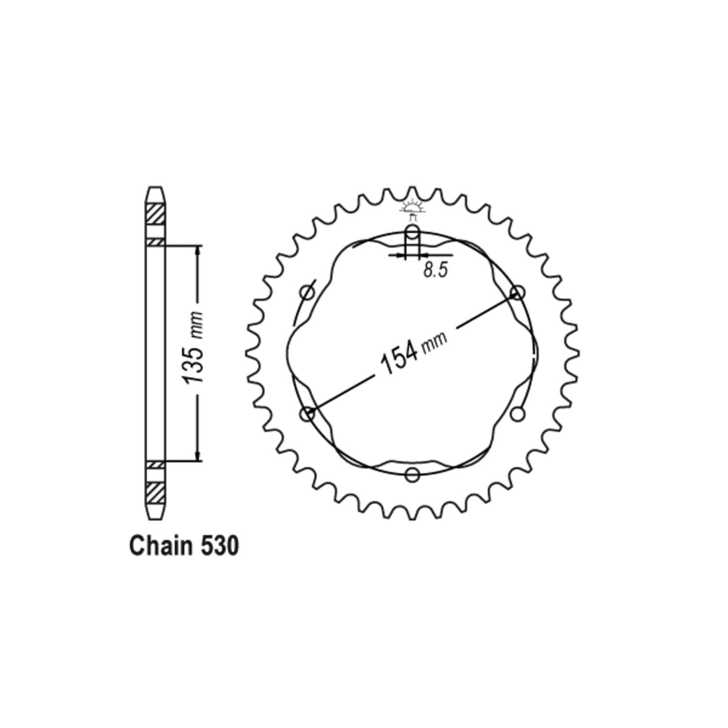 JT rear sprocket 763.40