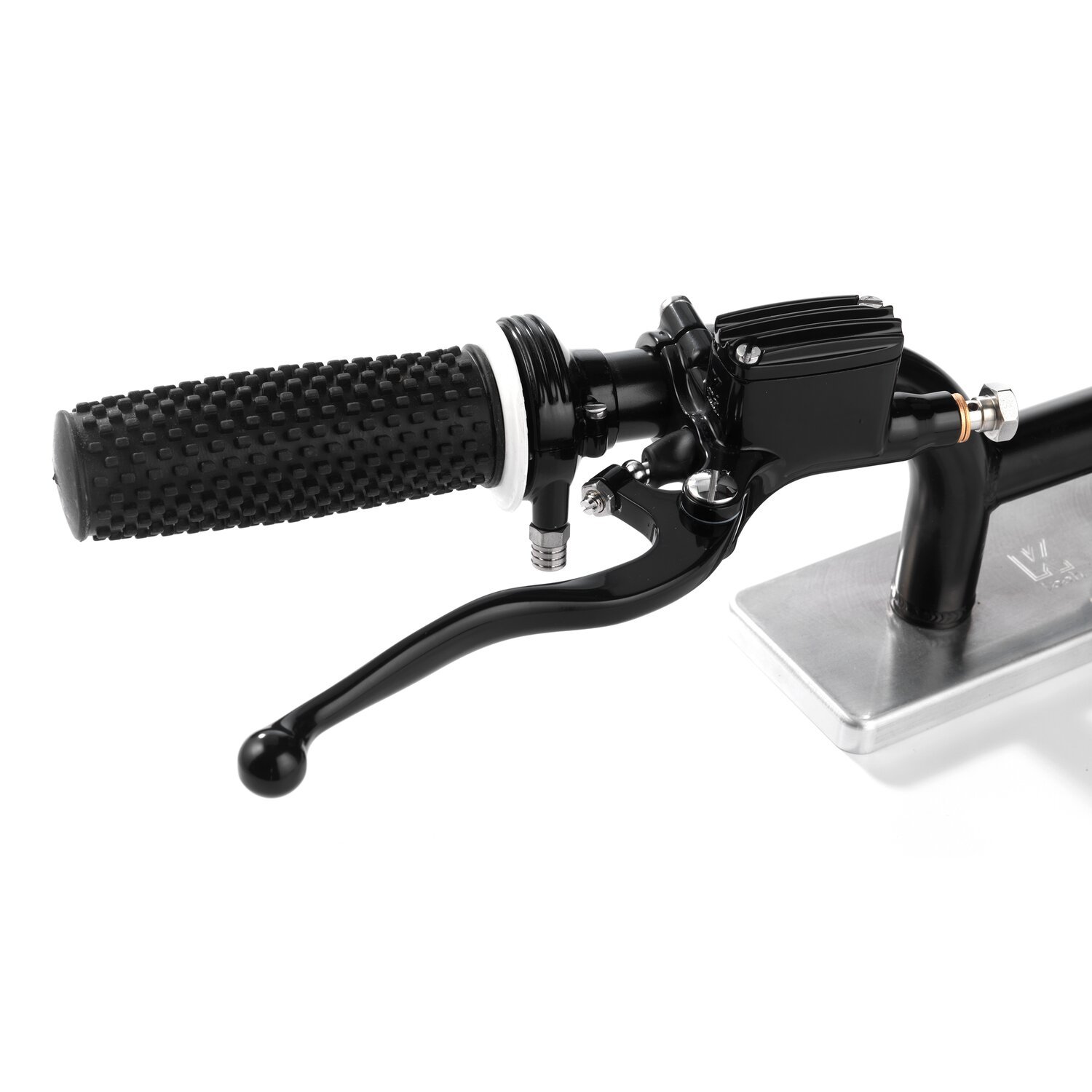 Kustom Tech, Classic handlebar master cylinder. 12mm, Black, Black Anodized