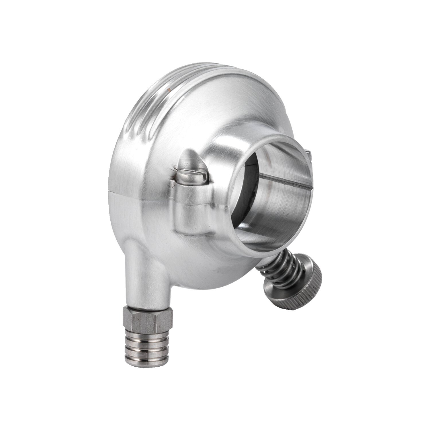 K-Tech 1" Deluxe throttle housing. Satin aluminum, Silver