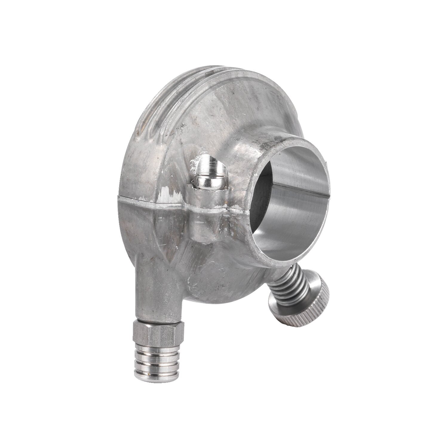 K-Tech 1" Deluxe throttle housing. Raw aluminum, Unpainted
