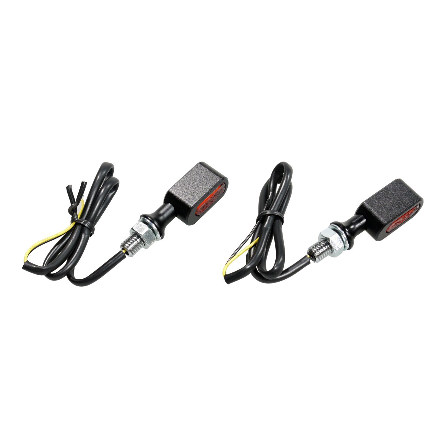 Fastline, LED turn signal set. Black, amber lens