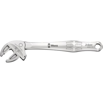 Adjustable wrench with ratcheting action. Lever mechanism when gripping avoids slipping and damage. Size 10-13mm; 7/16-1/2 inch; overall lenght 154mm.