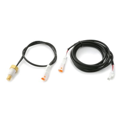 For use with 597532 multifunctional cockpit DEVA01. This speedometer cockpit can show 3 temperatures and this sensor is for the motor oil. Includes wiring and connector. Comes with an additional 120cm wiring extension.