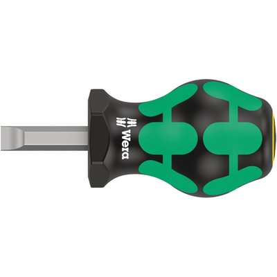 The 335 series Stubby screwdriver is designed to work in limited access spaces, like carburetor float bowl screws. Comes with special coating on the tip for a precision fit and a long service life. With anti-roll feature in the handle. Tip thickness at tip: 1,2mm. Tip width: 8mm. Shaft length: 24,5mm. Handle length: 54mm. Shaft diameter: 8mm.