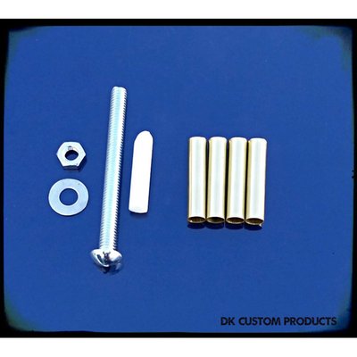 Evolution engines make a lot of noise inside the rocker cover. This is due to the way H-D designed the rocker arm installation. The bolt that locks the rocker shaft is not a tight fit at all, when installed it allows the rocker shaft to rotate slightly forward and backwards in the housing. There it hits the rocker shaft bolt, which provides you with the unnecessary clicking sound. This kit comes with 4 precision tapered bushings that fit around the rocker shaft bolts when it is installed, which eliminates rocker shaft movement. It does not interfere with the working of the rocker arm. The kit includes a washer and nut for installation and the required tool for aligning the rocker arm shaft correctly, before the bushing is installed. An experienced mechanic should be able to get the bike back on the road in around 3 hours.
Note: When the rocker shafts require removal a new Rocker Locker kit will be required.