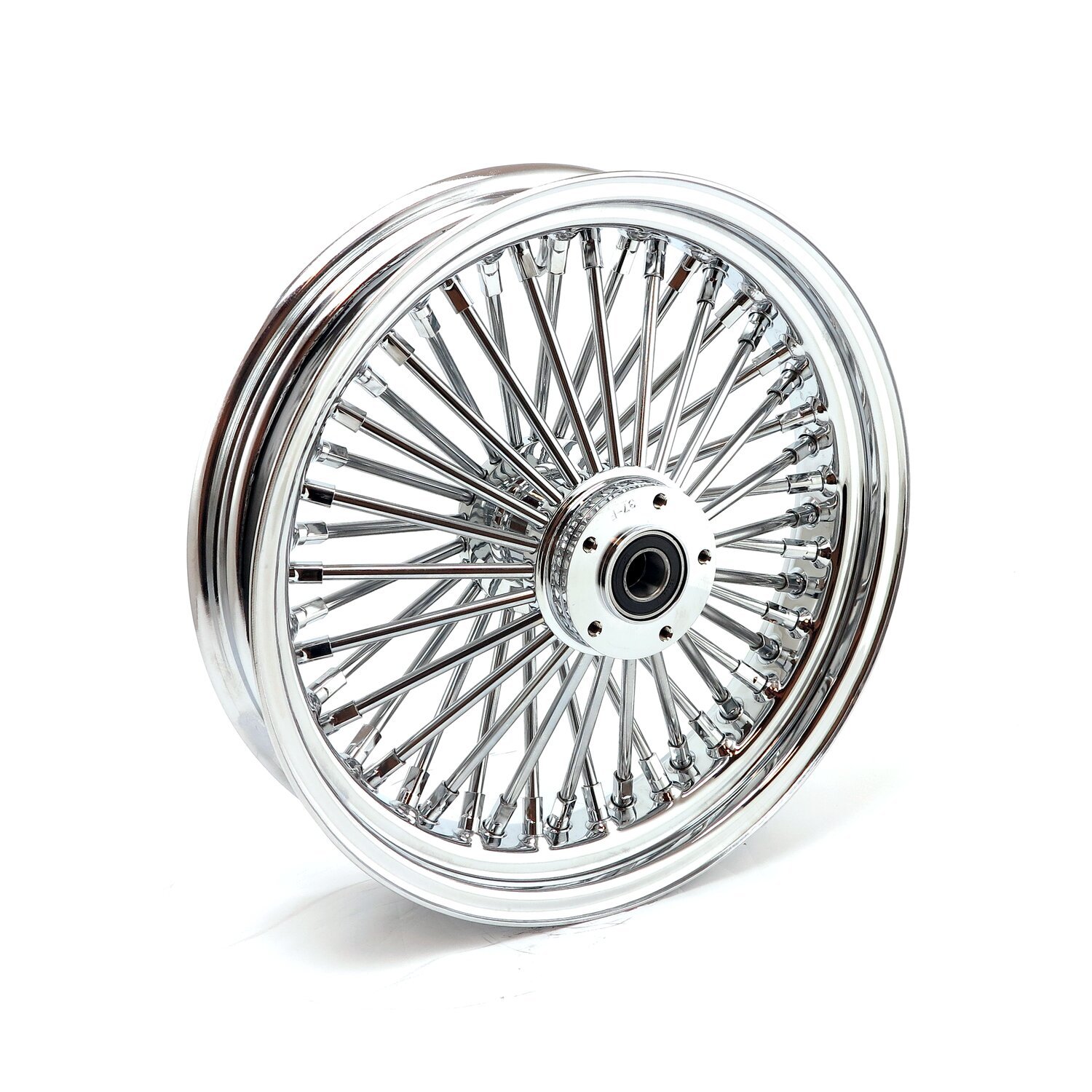 MCS radial 48 fat spoke front wheel 3.50 x 16 SF, Chrome