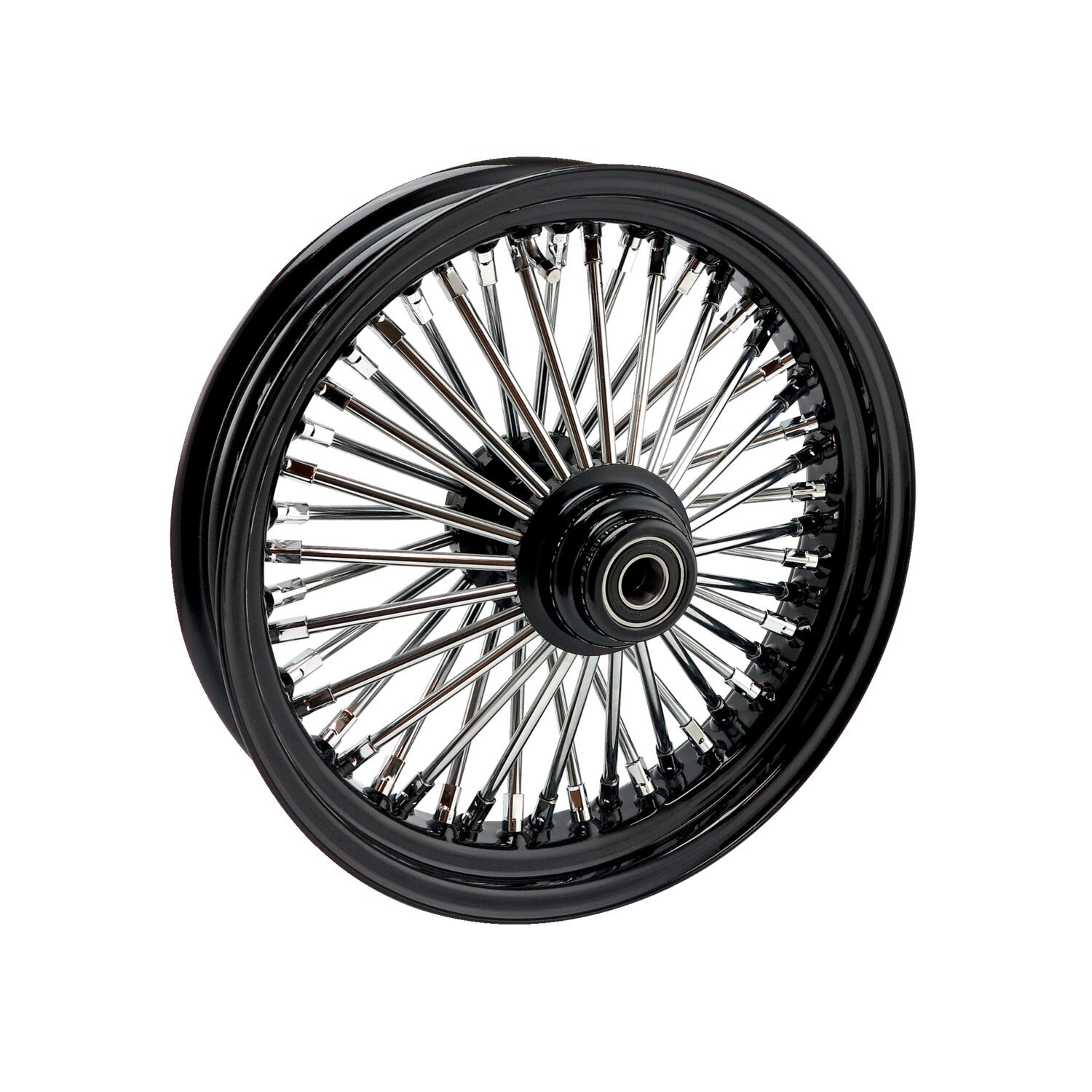 MCS radial 48 fat spoke front wheel 3.50 x 16 SF black, Gloss