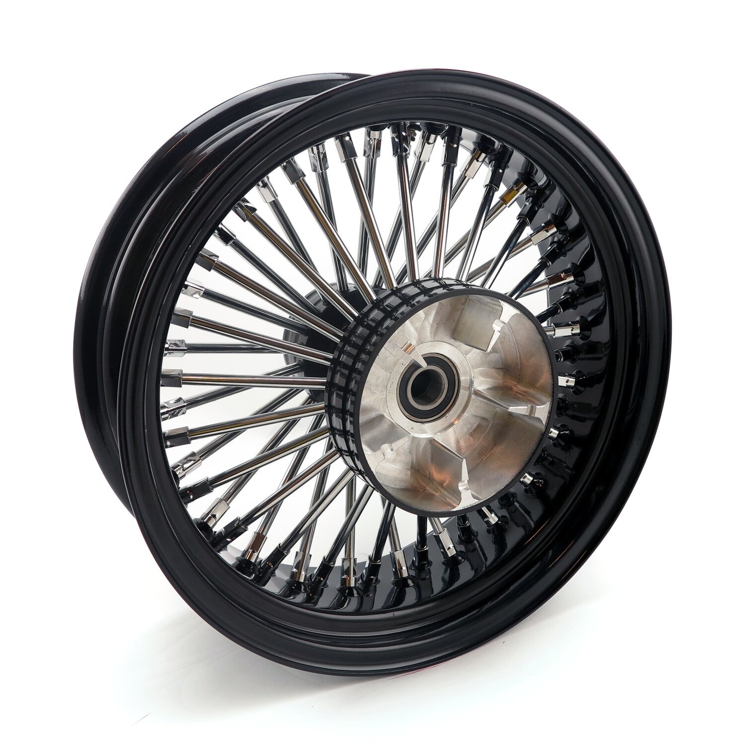 MCS radial 48 fat spoke rear wheel 5.50 x 16, Black