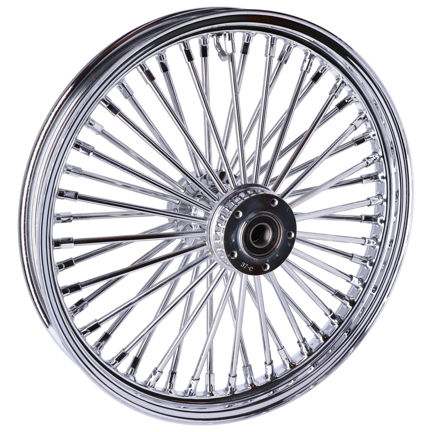 MCS radial 48 fat spoke front wheel 2.15 x 19 DF, Chrome
