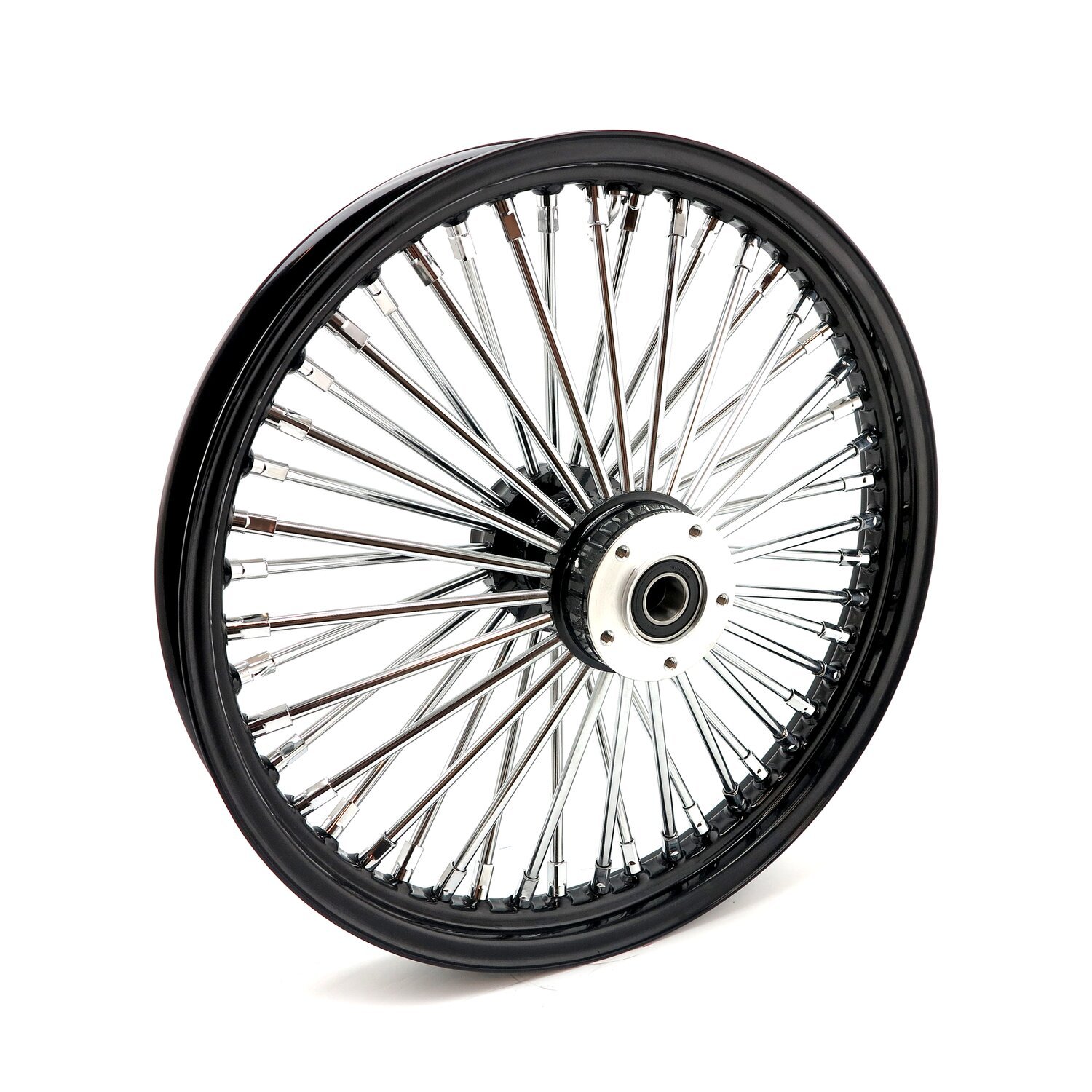 MCS radial 48 fat spoke front wheel 2.15 x 19 DF, Black, Gloss