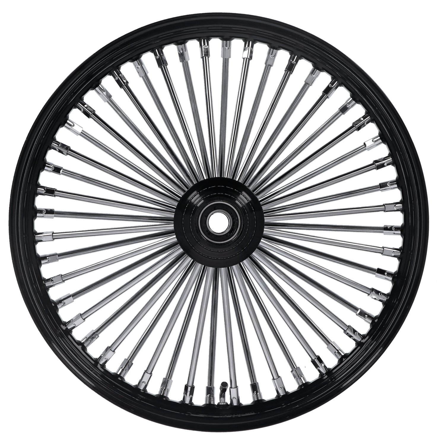 MCS radial 48 fat spoke front wheel 2.15 x 19 SF, Black, Powder Coated