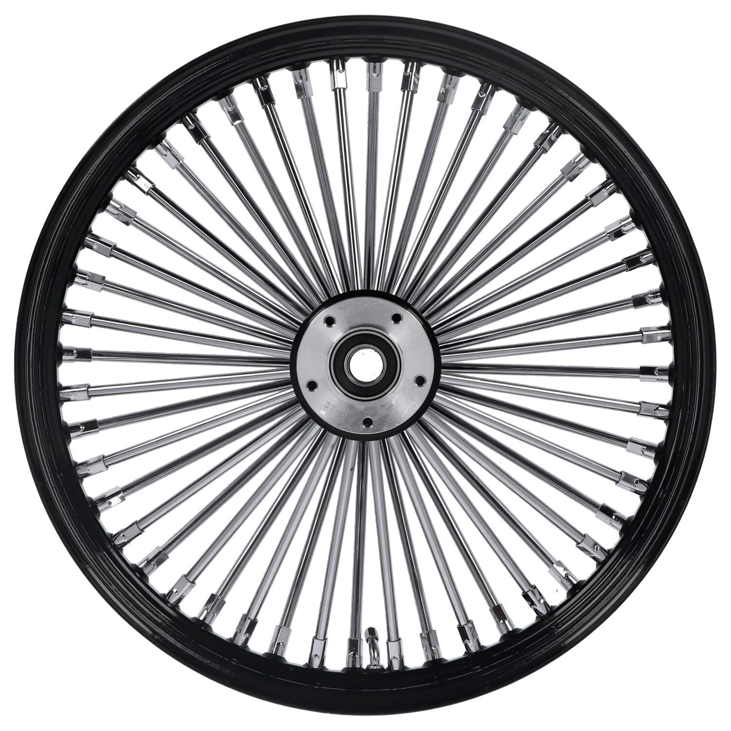 MCS radial 48 fat spoke front wheel 2.15 x 19 SF, Black, Powder Coated
