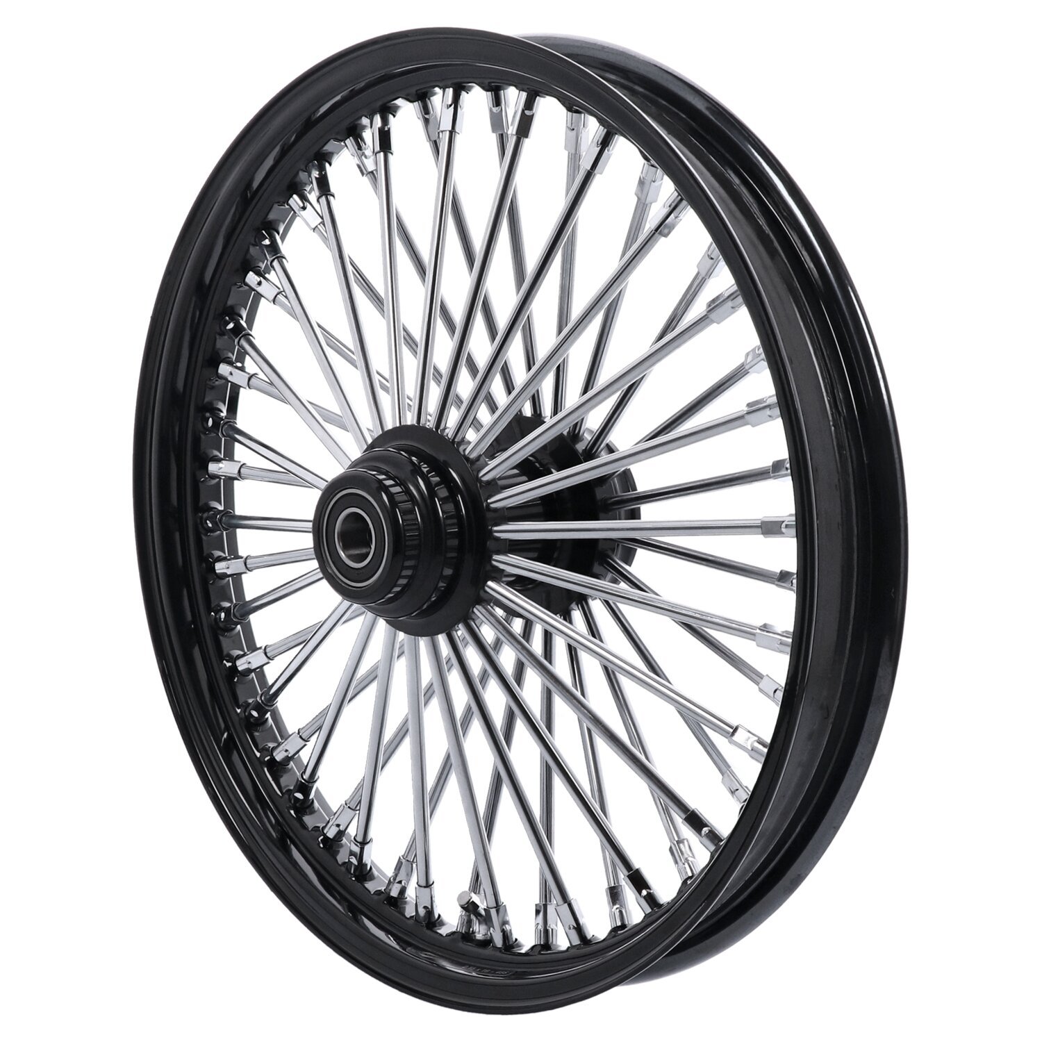 MCS radial 48 fat spoke front wheel 2.15 x 19 SF, Black, Powder Coated