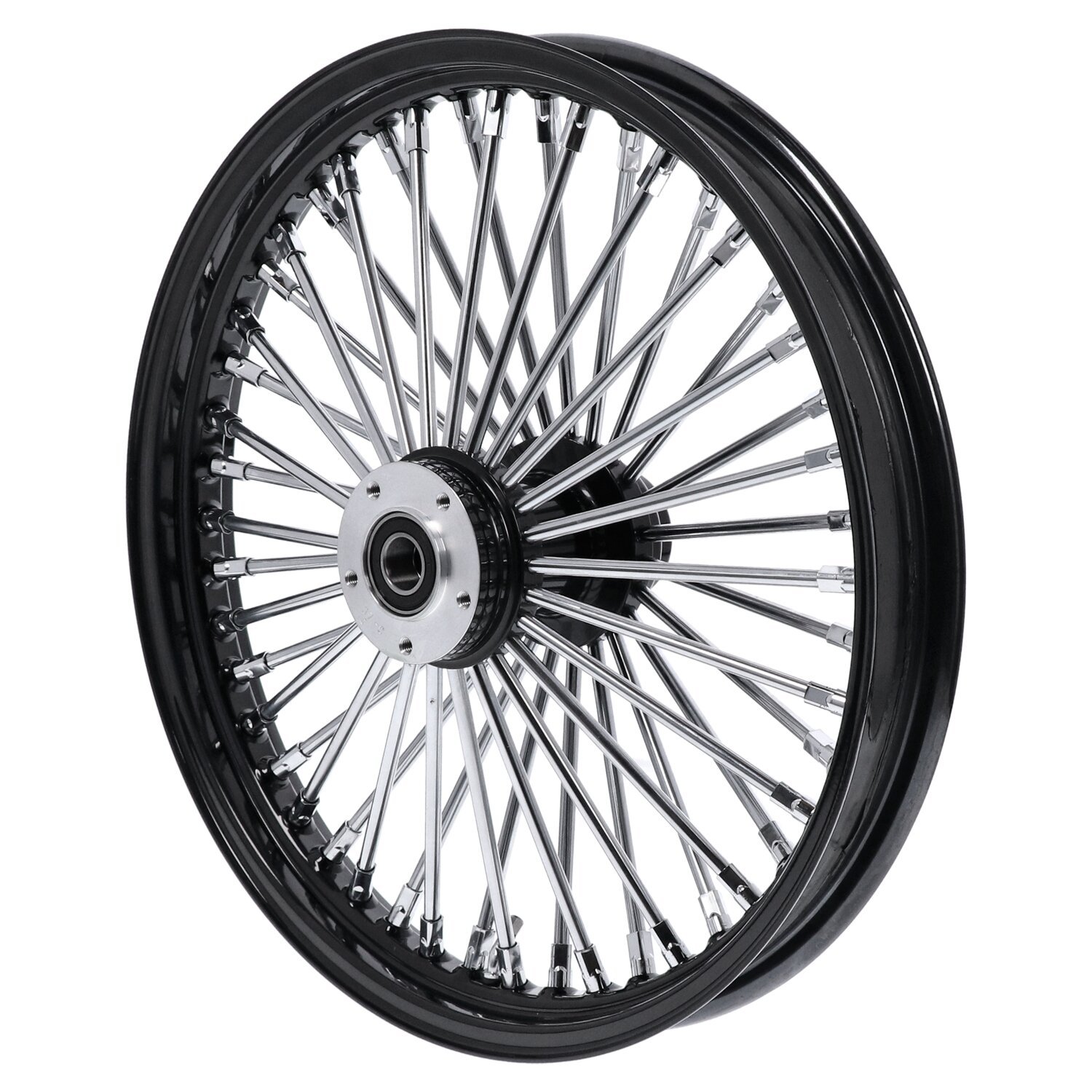MCS radial 48 fat spoke front wheel 2.15 x 19 SF, Black, Powder Coated