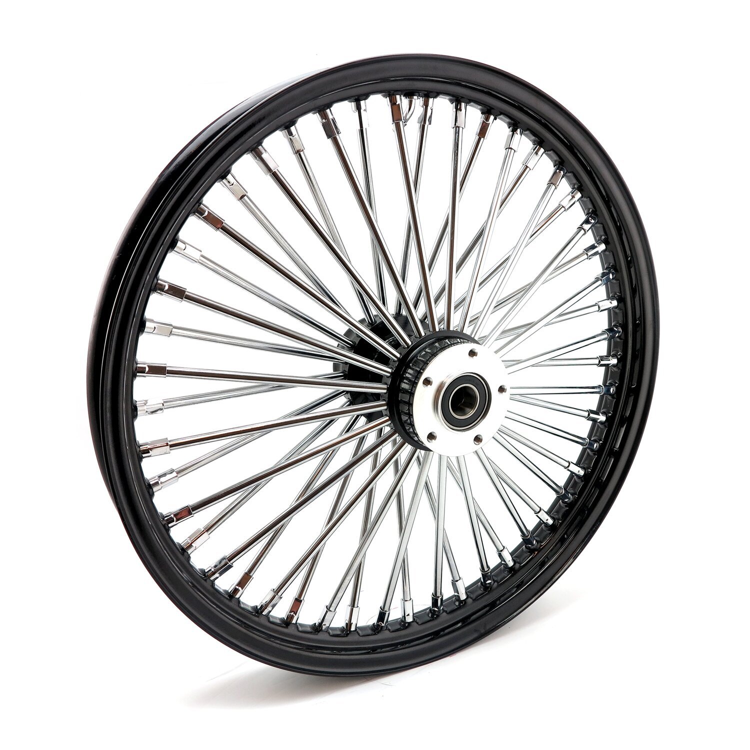 MCS radial 48 fat spoke front wheel 2.15 x 21 DF, Black, Gloss
