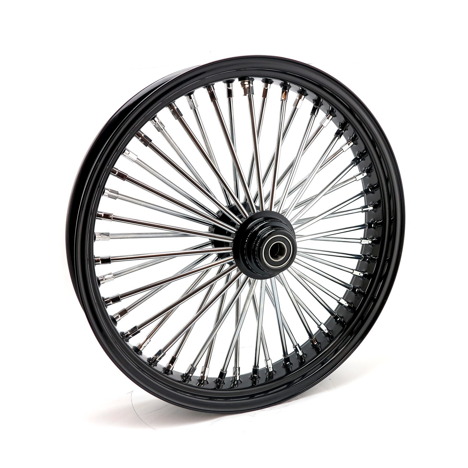 MCS radial 48 fat spoke front wheel 3.50 x 21 SF black, Gloss