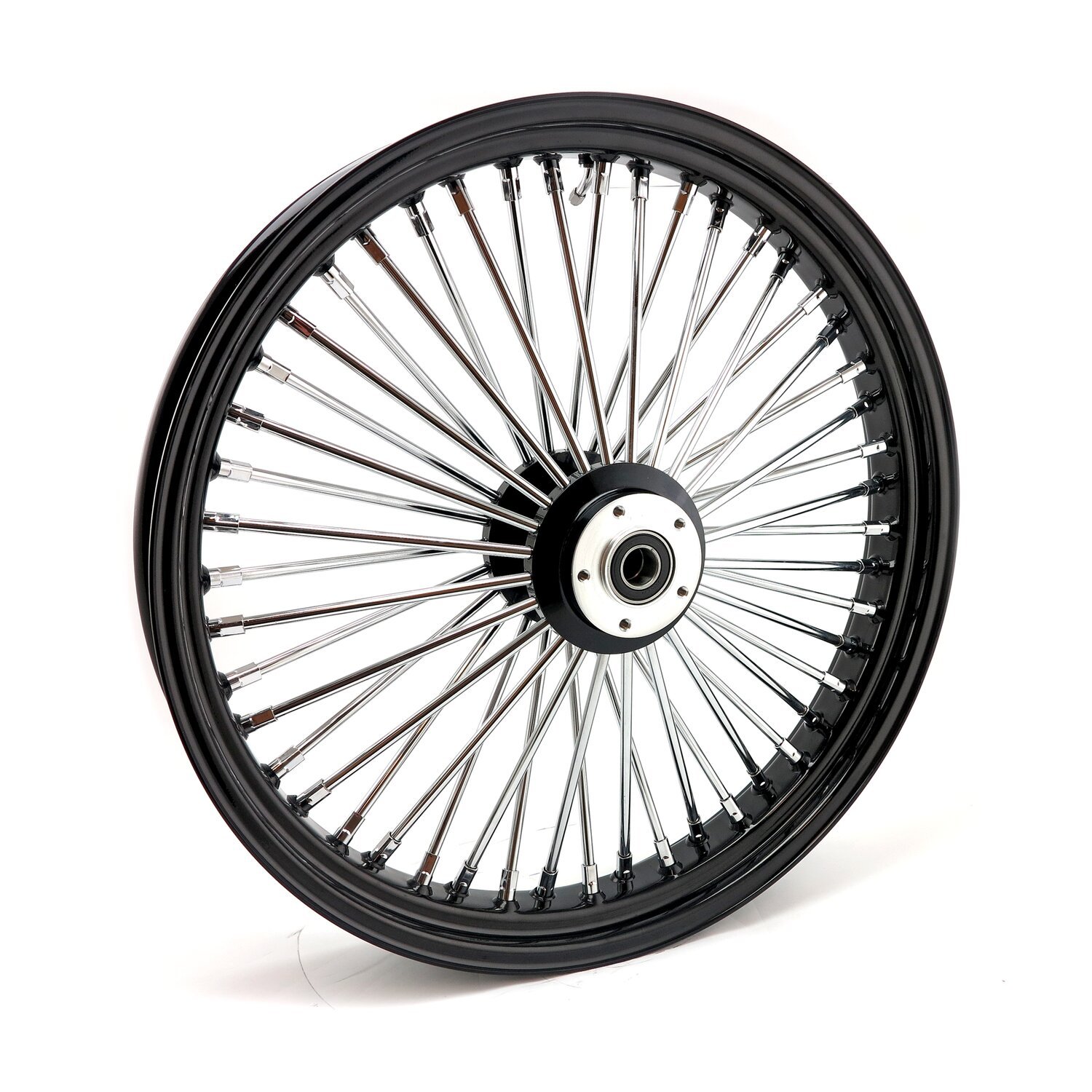 MCS radial 48 fat spoke front wheel 3.50 x 23 SF, Black, Gloss