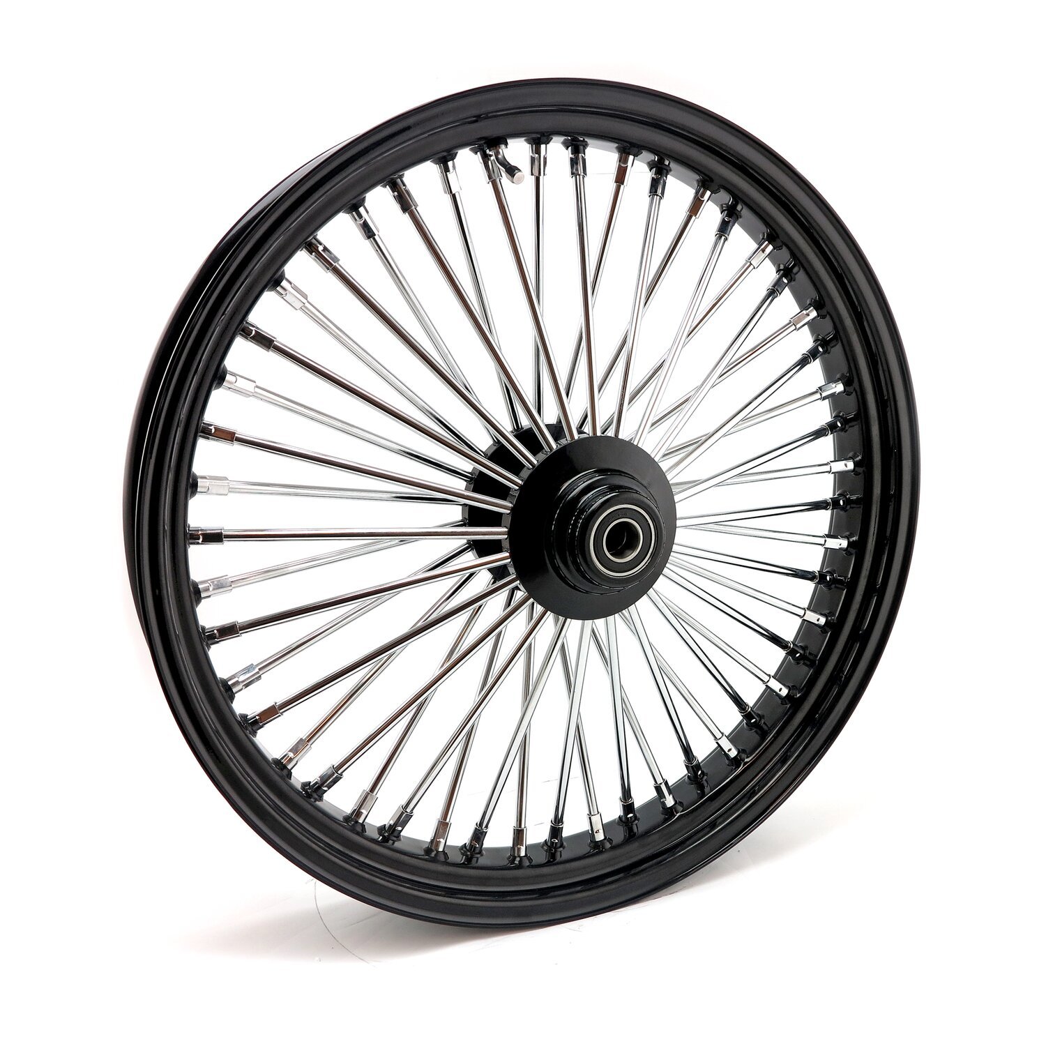 MCS radial 48 fat spoke front wheel 3.50 x 23 SF black, Gloss