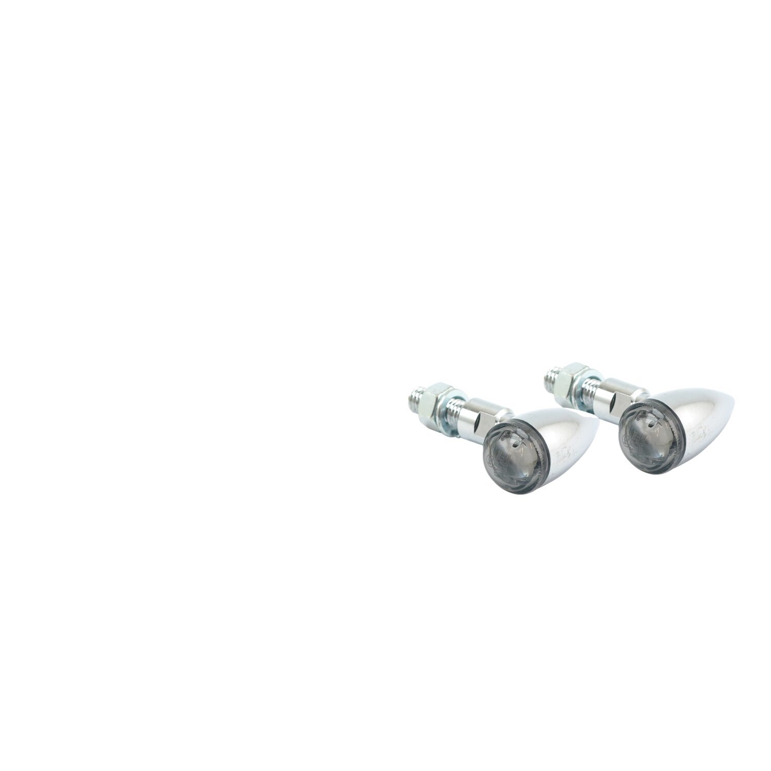 PB2 LED turn signals chrome, smoke lens, Black
