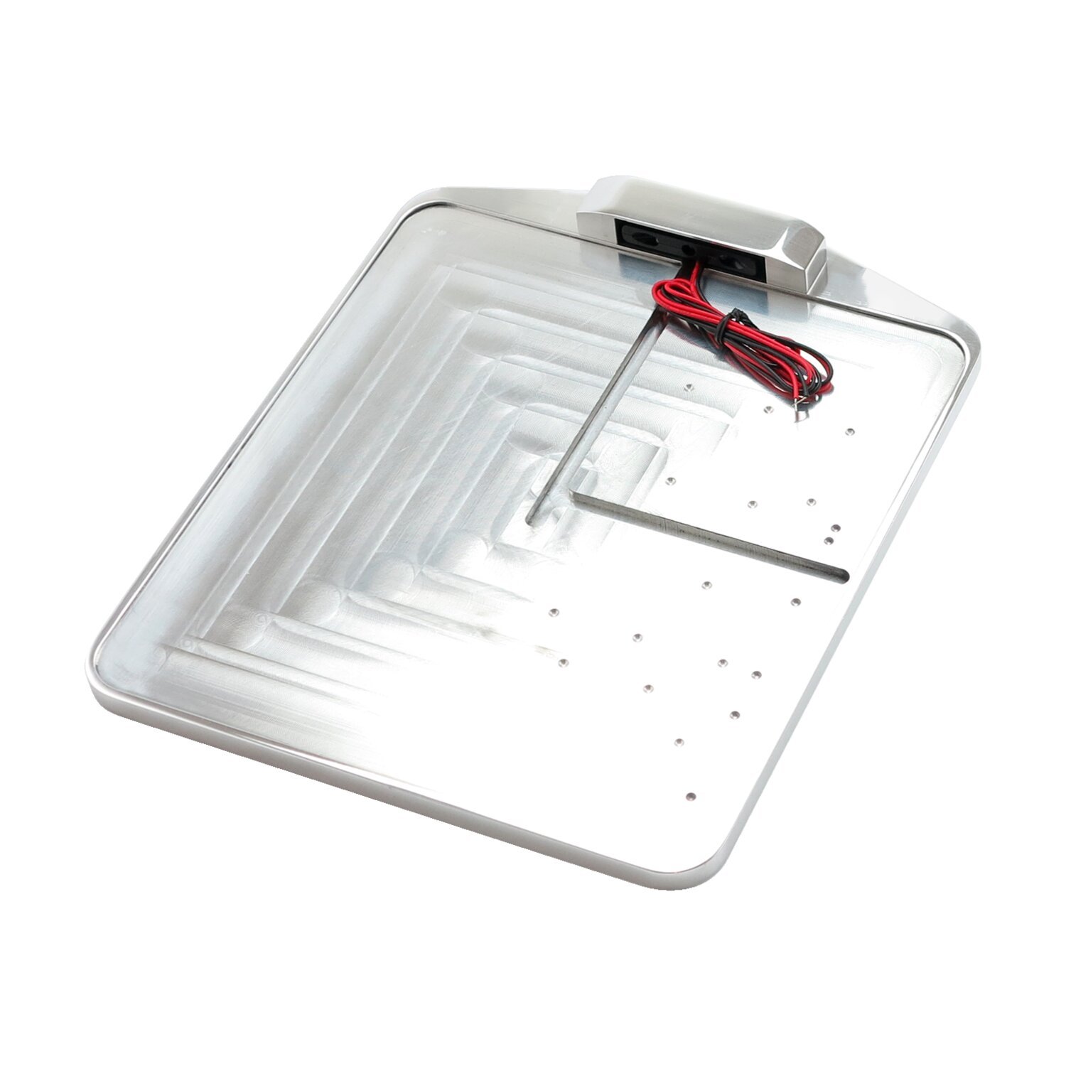 CPV, license plate holder only w/LED PlateLight DE, Silver, Polished