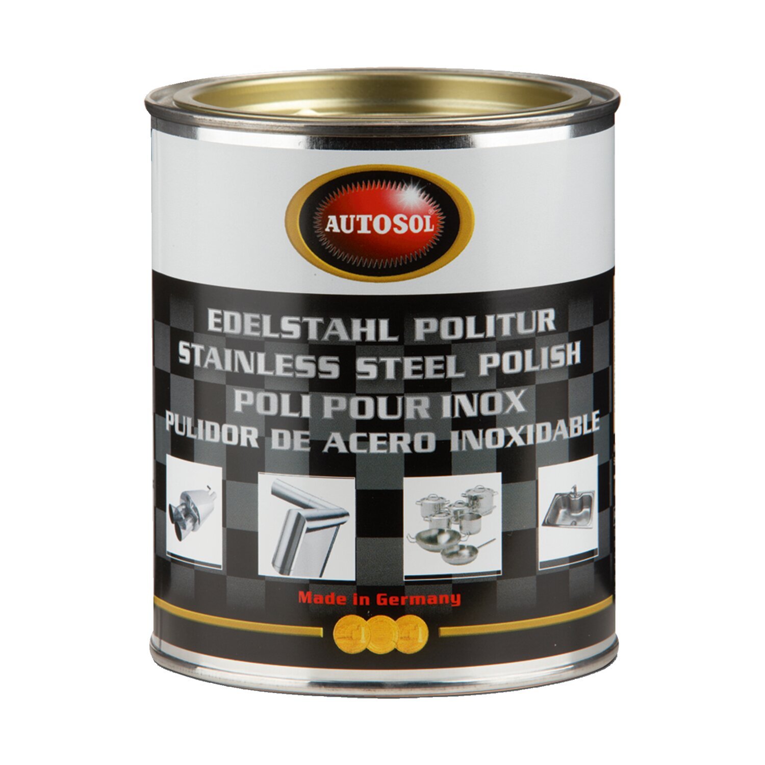 Autosol, Stainless Steel Polish. Tin 750cc