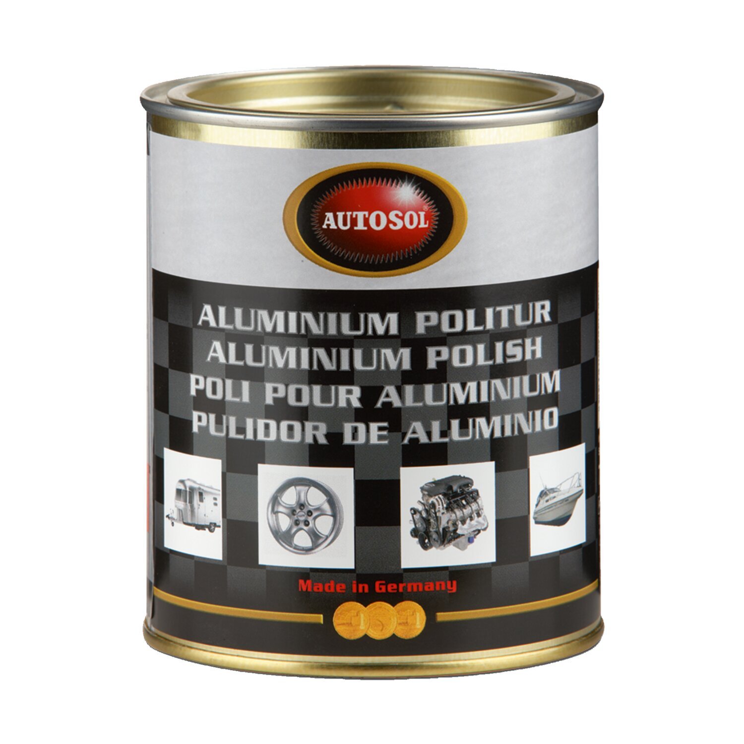 Autosol, Aluminum Polish. Tin 750cc