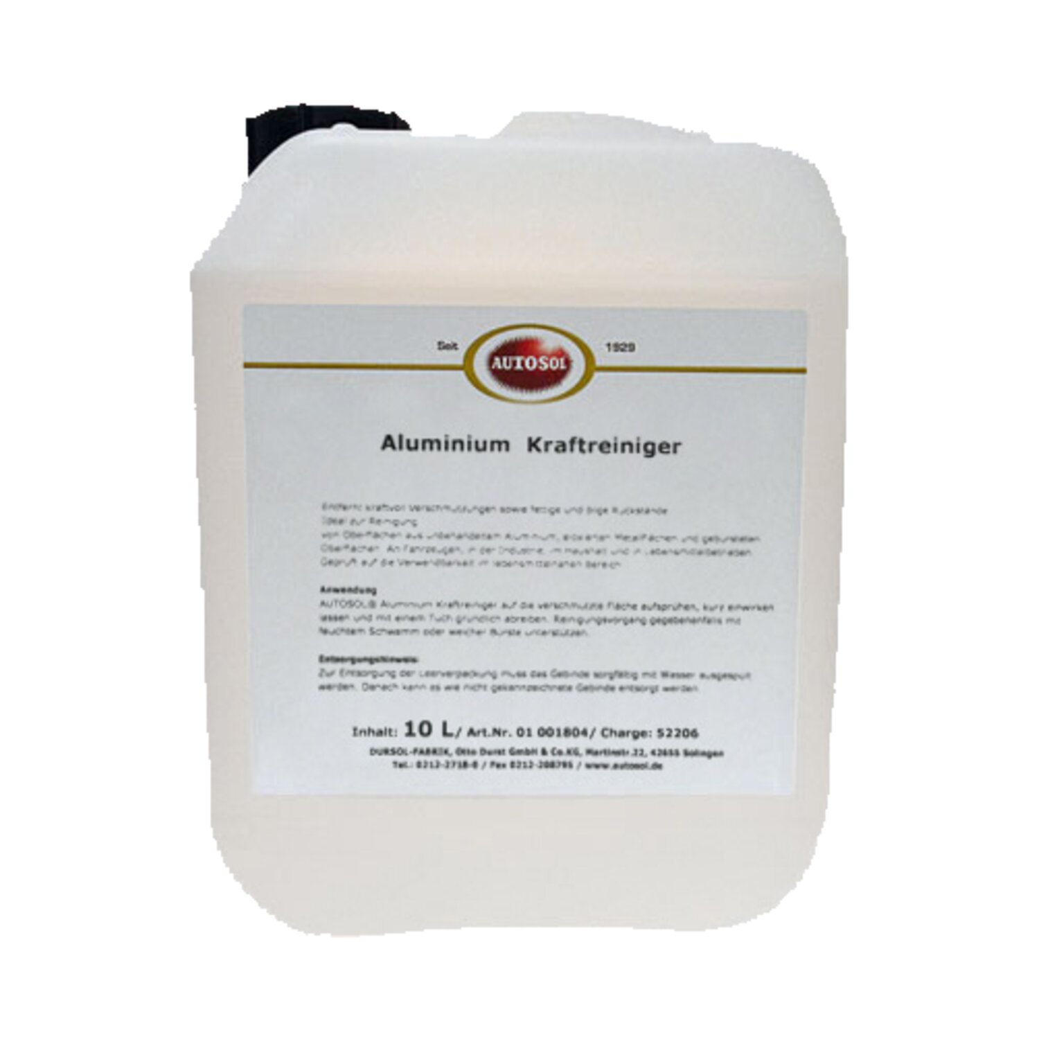 Autosol, Aluminum Power Cleaner. Canister 10 liter