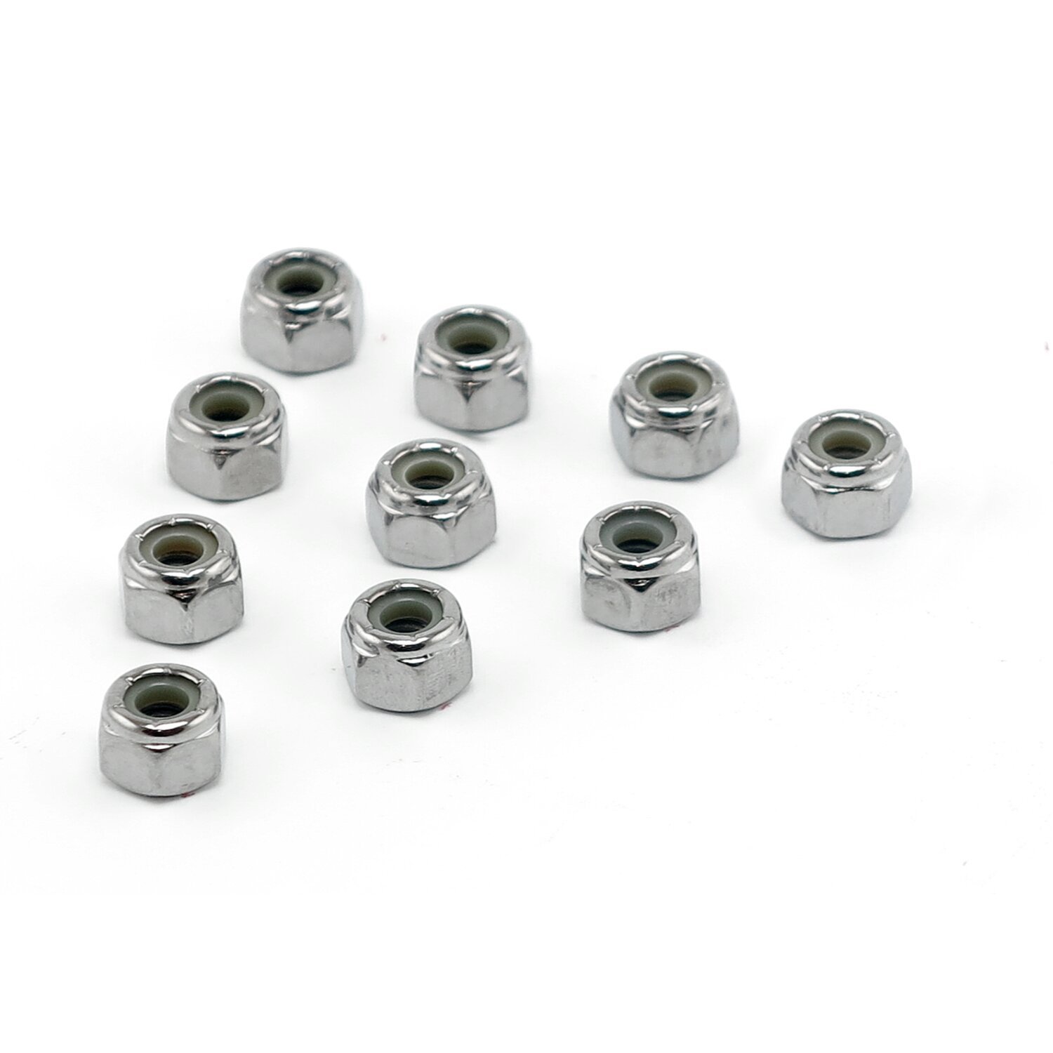 Colony 3/8-16 nylon insert lock nuts, Chrome