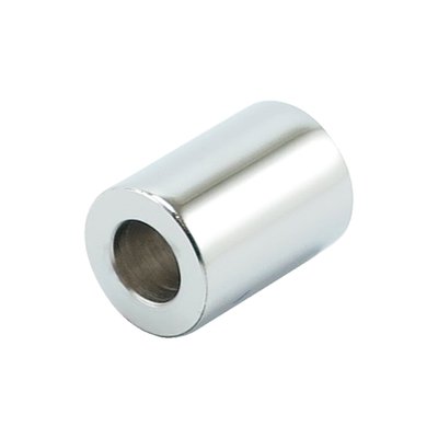 Chrome plated steel
Inner diameter: 3/8" (9.53mm)
Outside diameter: 7/16" (11.11mm)
Height: 3/4" (19.05mm)
