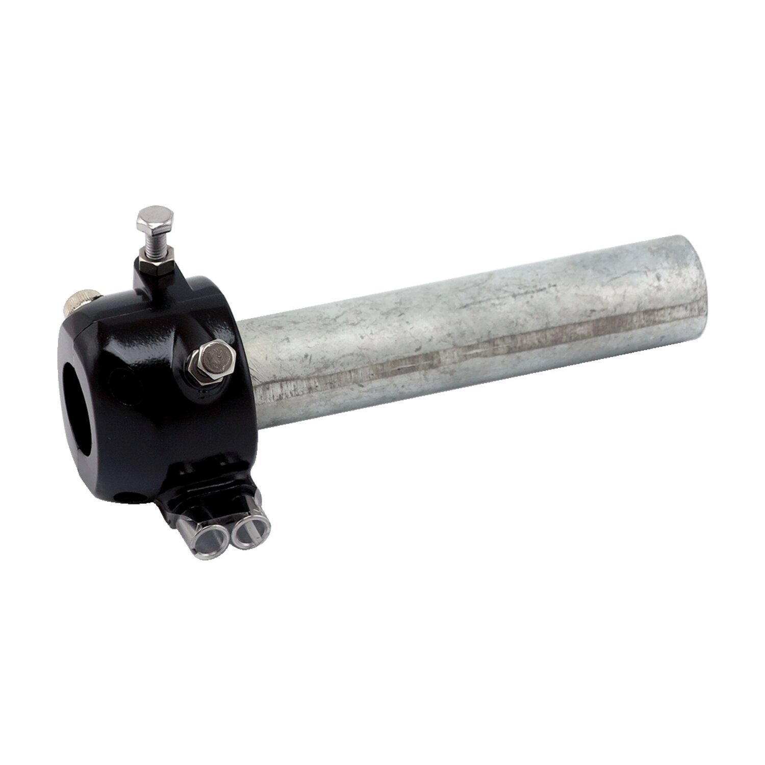 Universal metal throttle grip 7/8"/22mm handlebars, Black, Gloss